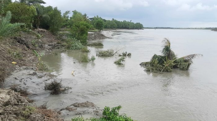 বাগেরহাটের রামপালে তীব্র নদী ভাঙ্গনে শতাধিক পরিবার পানিবন্দি