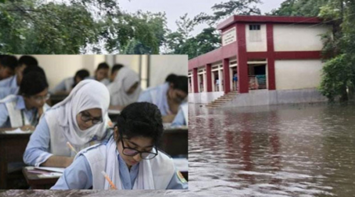 বন্যার মধ্যেই সিলেটে শুরু এইচএসসি পরীক্ষা